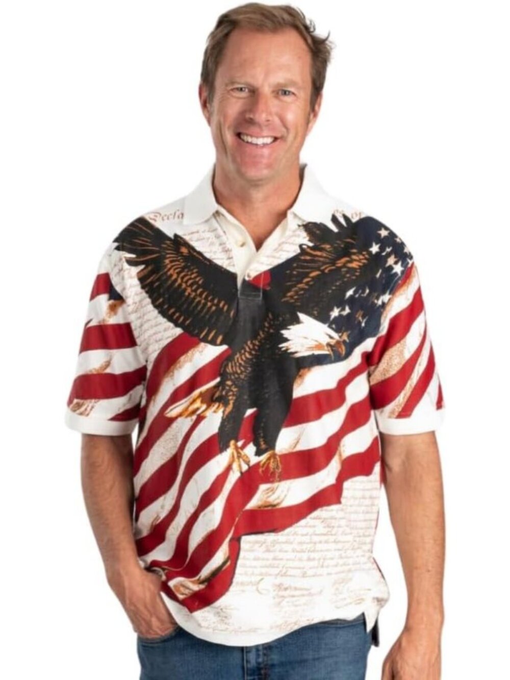 Patriotic Eagle Graphic Tee | American Summer Flag Shirt for Independence Day
